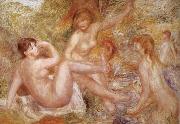 Pierre Renoir Variation of The Bather oil painting on canvas